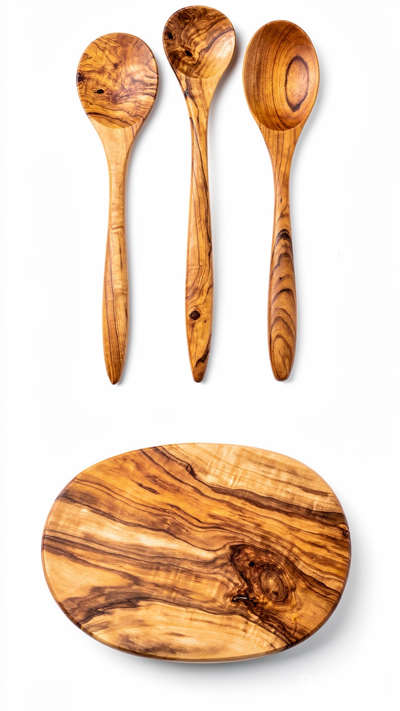 Olive Wood Cooking Spoon Set