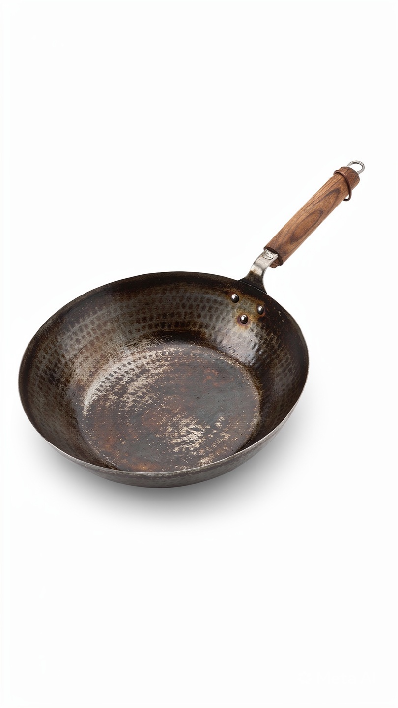 Carbon Steel Wok with Wooden Handle